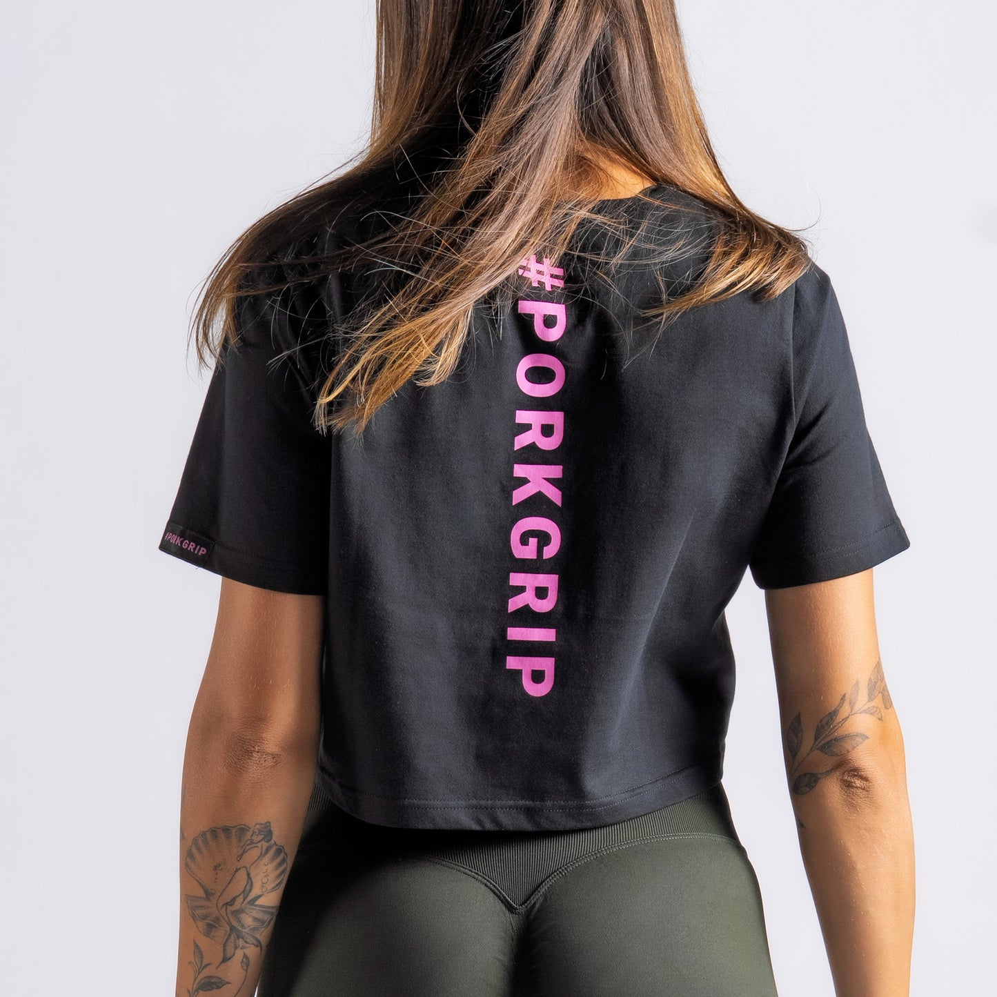 Crop Top FlyingPig #porkgrip Black