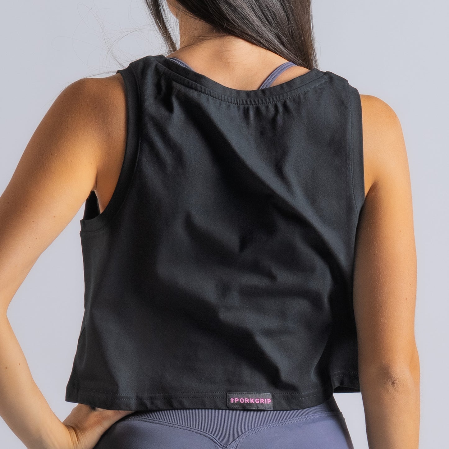 Crop tirantes Black