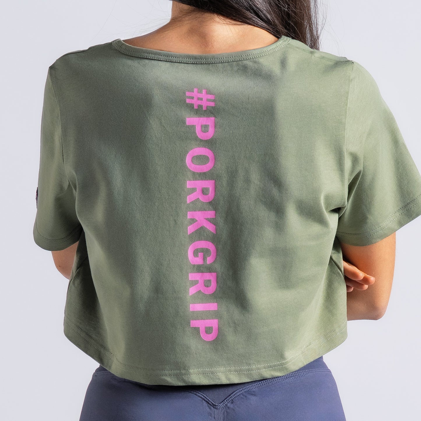 Crop Top FlyingPig #porkgrip Militar Green
