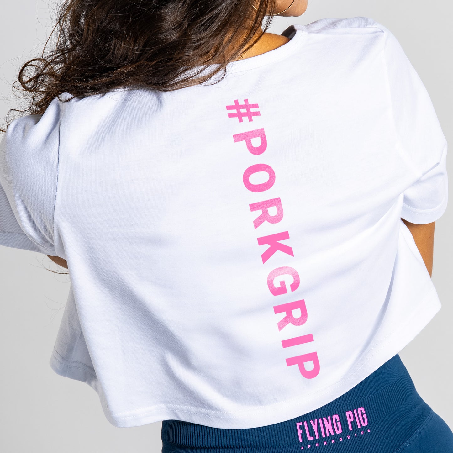 Crop Top FlyingPig #porkgrip White Ice