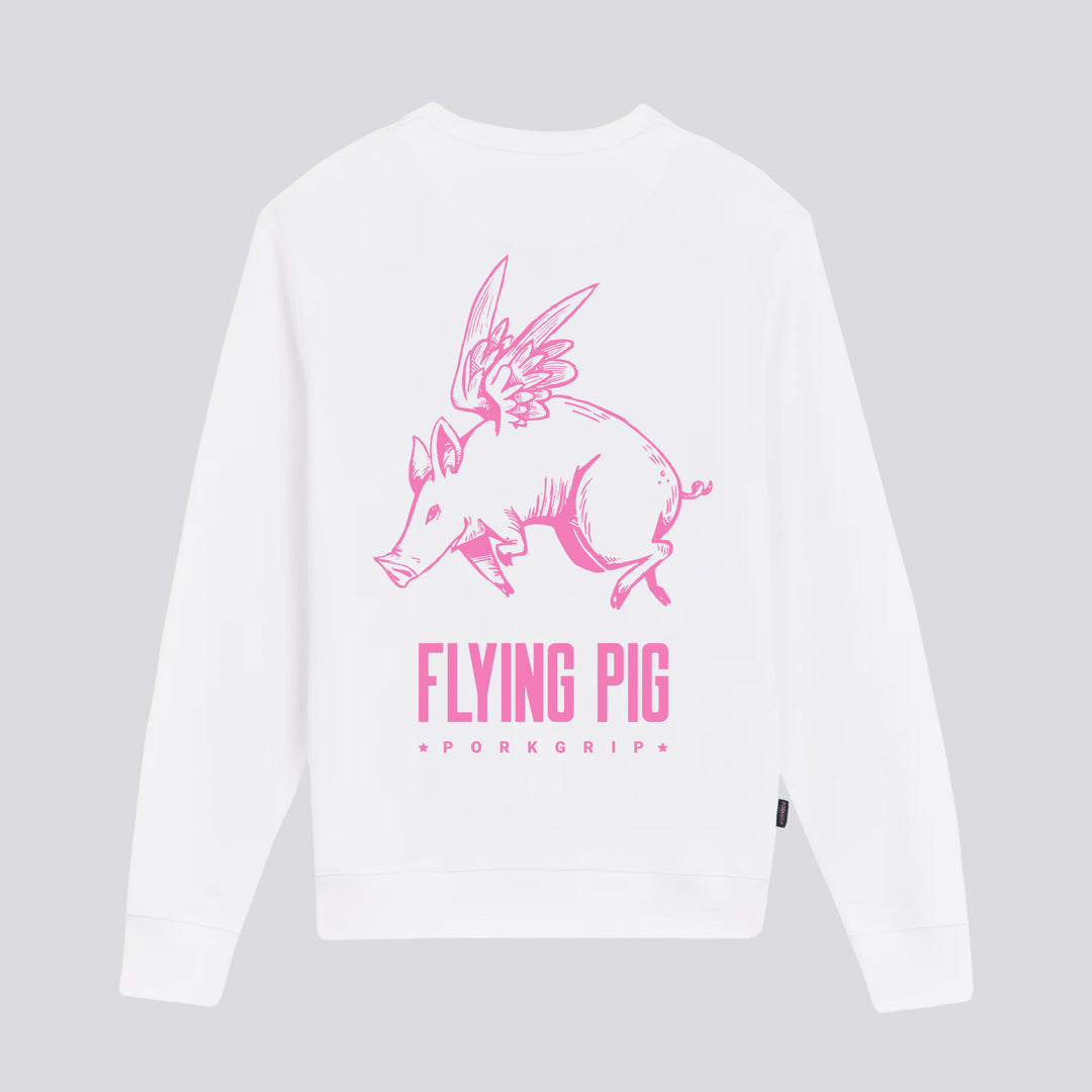 SUDADERA BLANCA "FLY, PIGGY"