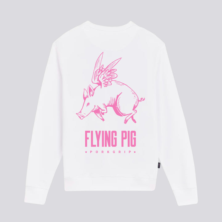 SUDADERA BLANCA "FLY, PIGGY"