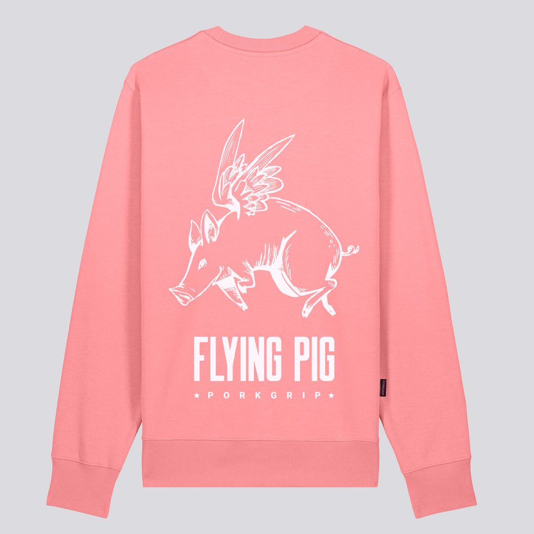 SUDADERA ROSA "FLY, PIGGY"