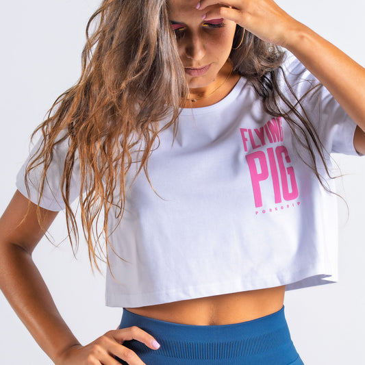 Crop Top FlyingPig White Ice