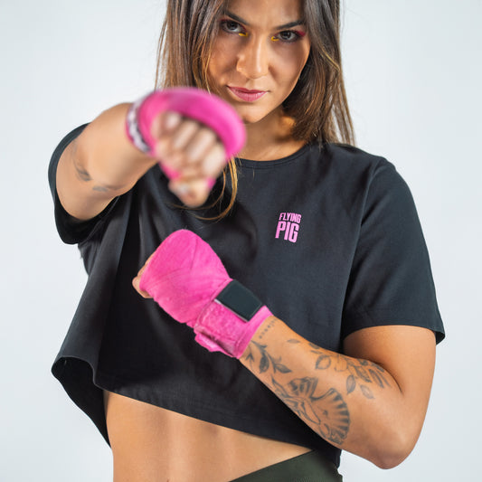 Crop Top FlyingPig #porkgrip Black