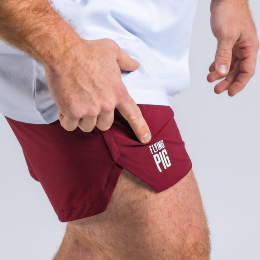 Short deportivo Fly Burdeos