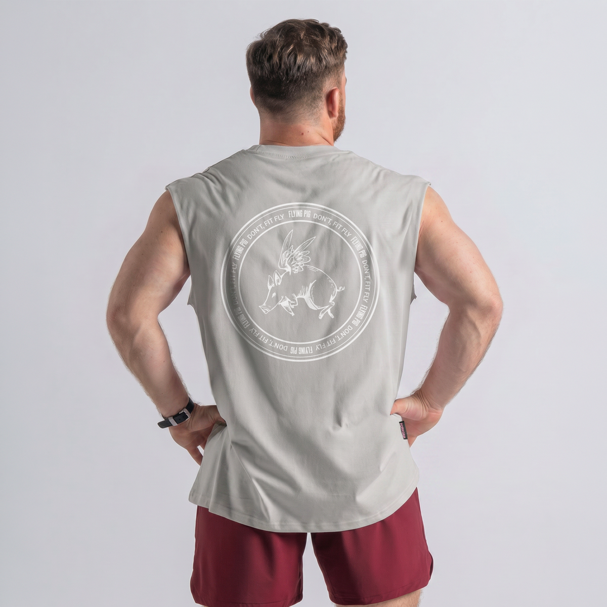 Camiseta sin mangas FP026 Misfit hombre Pale Stone