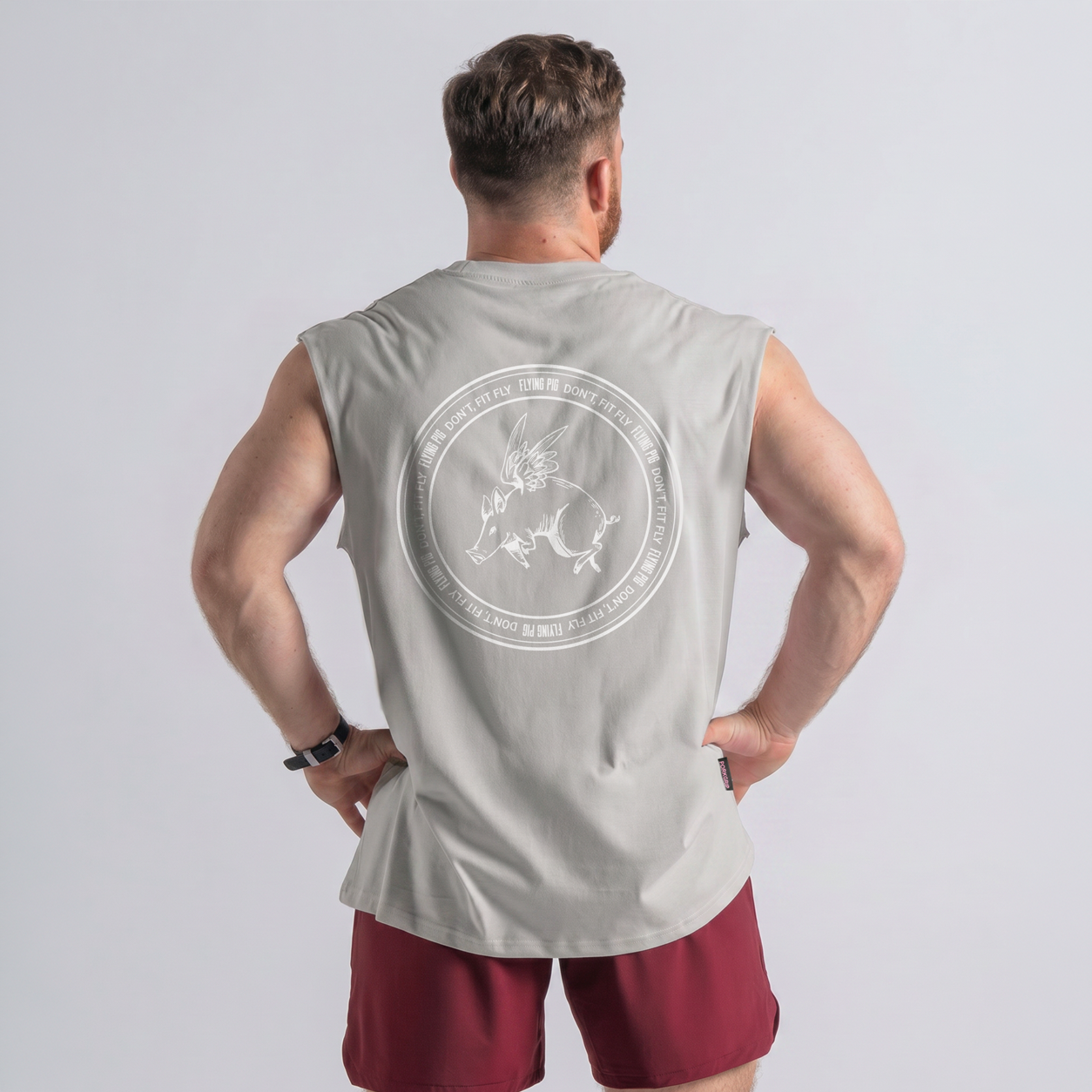Camiseta sin mangas FP026 Misfit hombre Pale Stone