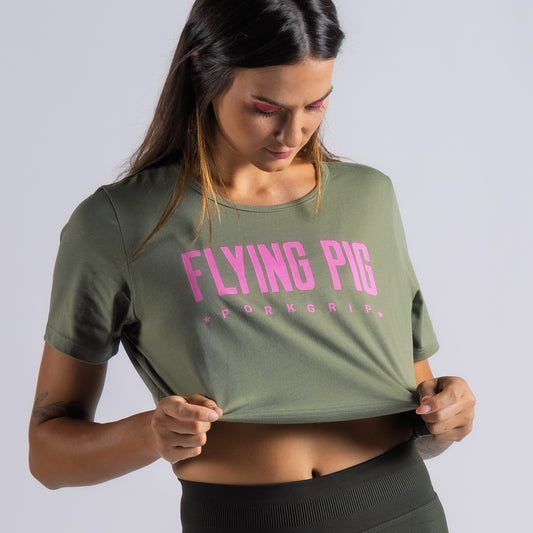 Crop Top FlyingPig Militar Green