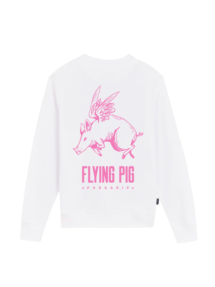 SUDADERA BLANCA "FLY, PIGGY"