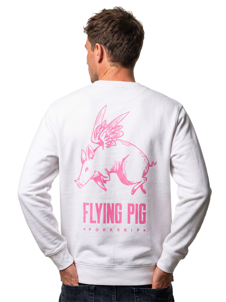 SUDADERA BLANCA "FLY, PIGGY"