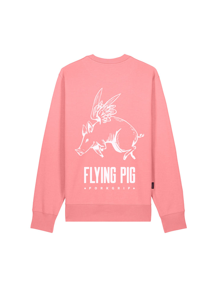 SUDADERA ROSA "FLY, PIGGY"