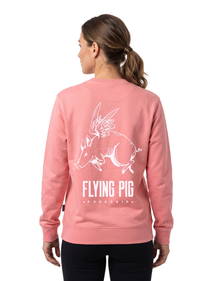 SUDADERA ROSA "FLY, PIGGY"