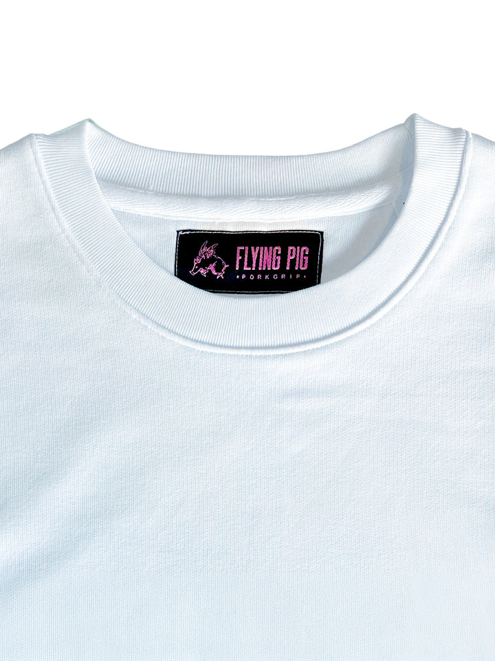 SUDADERA BLANCA "FLY, PIGGY"