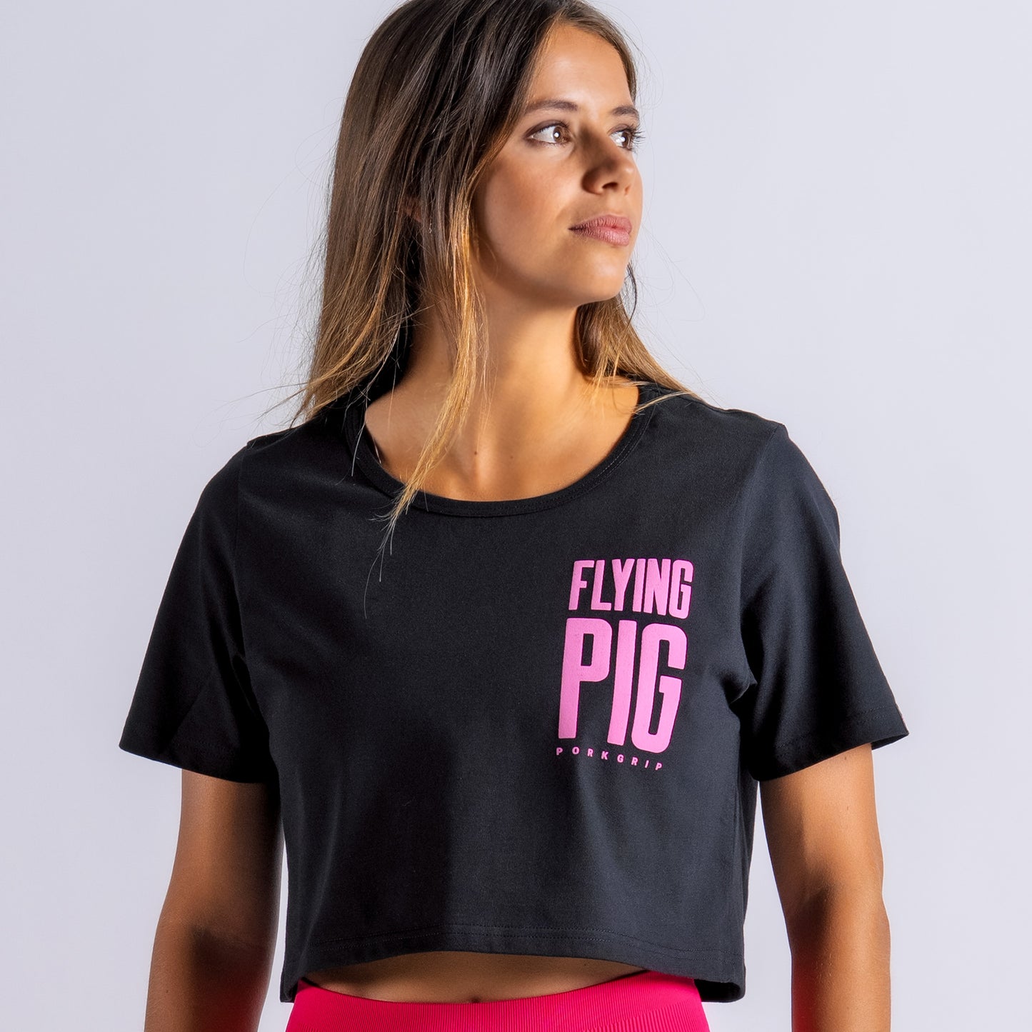 Crop Top Flying Pig Essential Cerdo Mujer