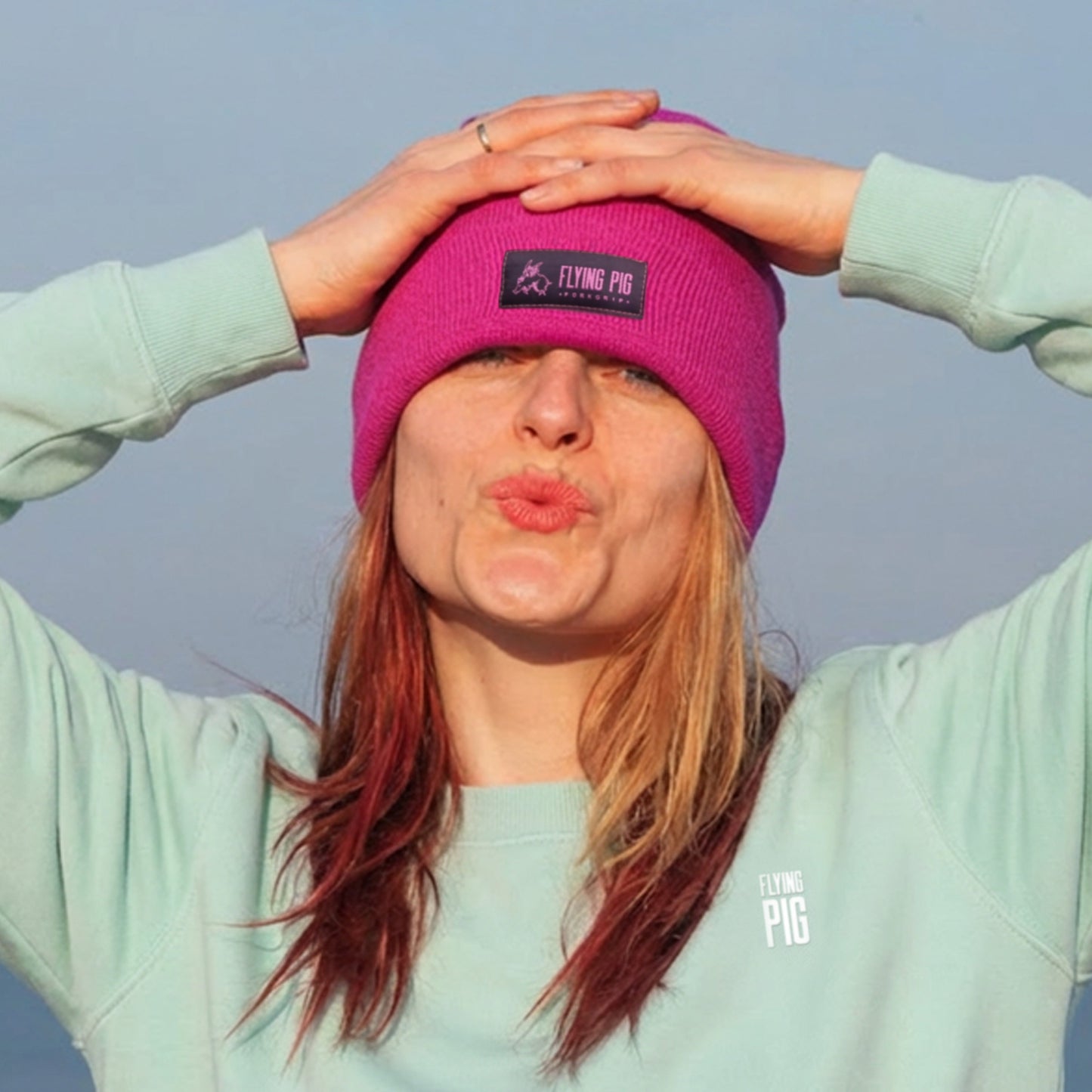 ARCTIC PIG Fuchsia — Winter Beanie