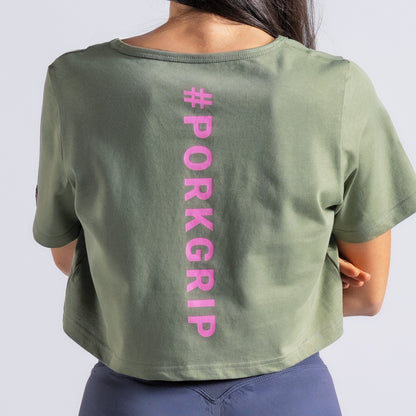 Crop Top FlyingPig #porkgrip Militar Green