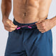 Fly sports shorts with blue mesh