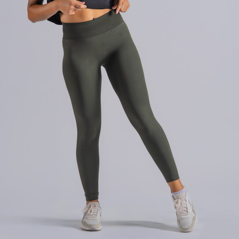 Contour Sculpt Leggings - Forest Olive